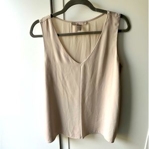 Forever 21 - Sleeveless Cream Blouse - V Neck - Size S